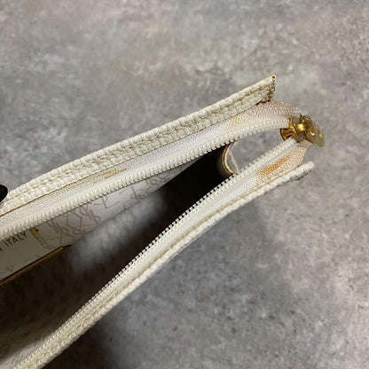 Saint Laurent Clutch Bag Second Bag YSL Cassandra PVC White Authentic