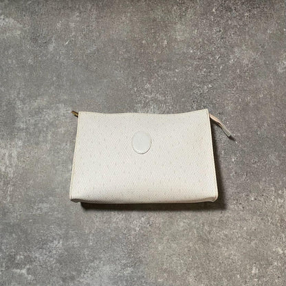 Saint Laurent Clutch Bag Second Bag YSL Cassandra PVC White Authentic
