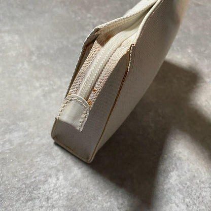 Saint Laurent Clutch Bag Second Bag YSL Cassandra PVC White Authentic