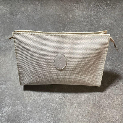 Saint Laurent Clutch Bag Second Bag YSL Cassandra PVC White Authentic