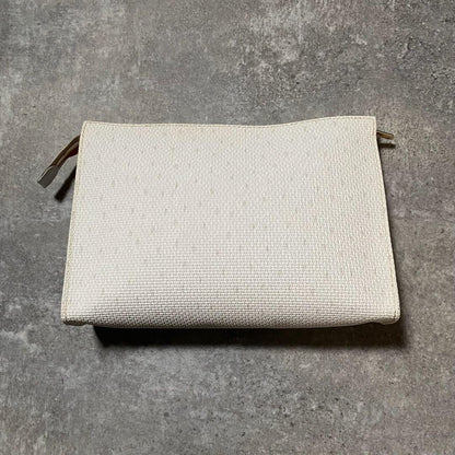 Saint Laurent Clutch Bag Second Bag YSL Cassandra PVC White Authentic