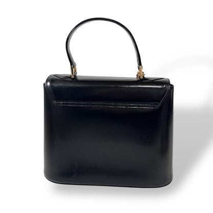 Saint Laurent Hand Shoulder Bag Tote Purse 2way Charm Leather Black Authentic