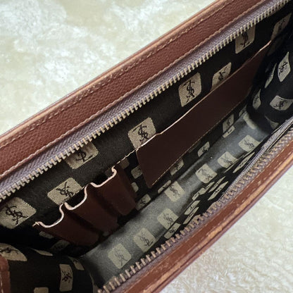 Saint Laurent Clutch Bag Second Bag Circle Logo Authentic