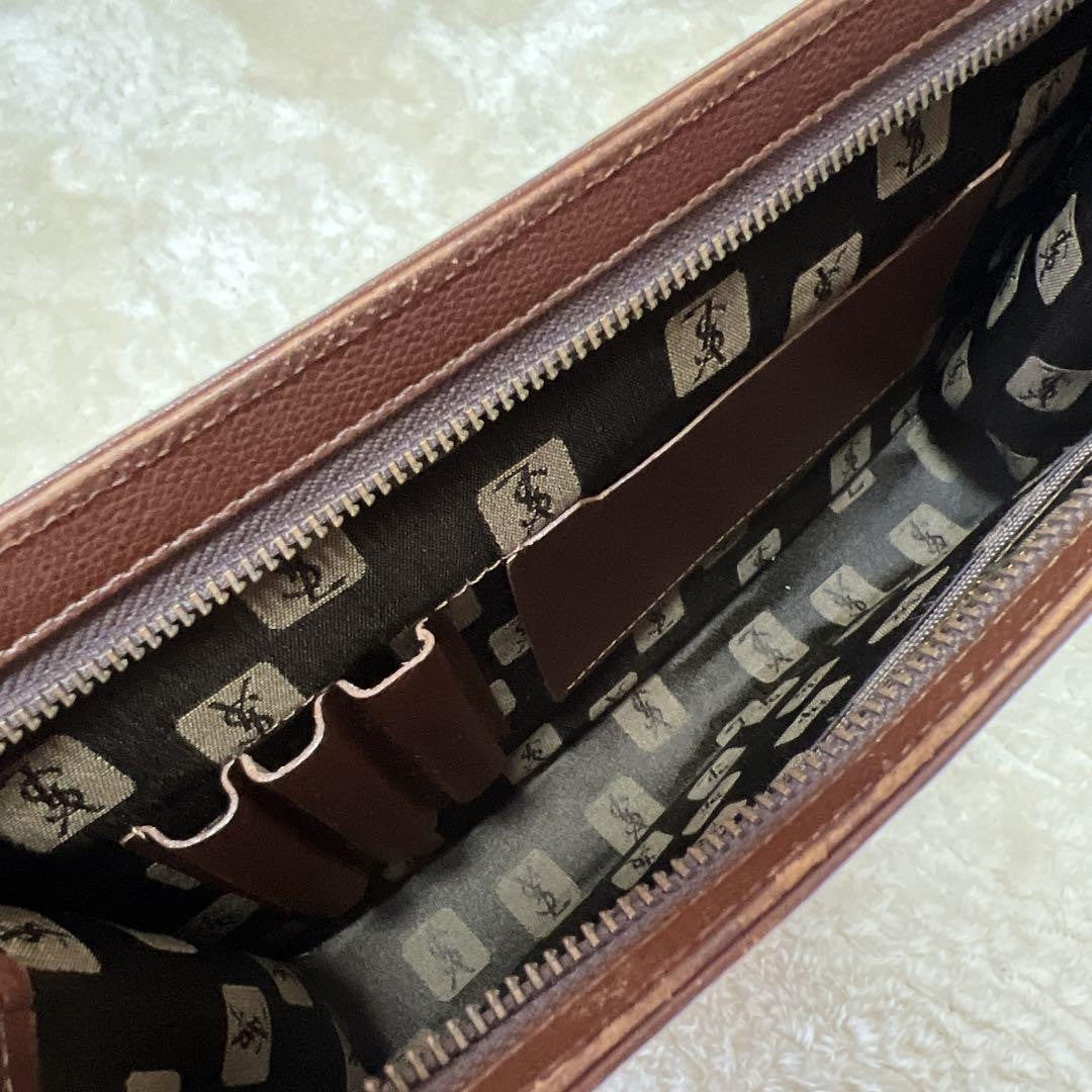 Saint Laurent Clutch Bag Second Bag Circle Logo Authentic