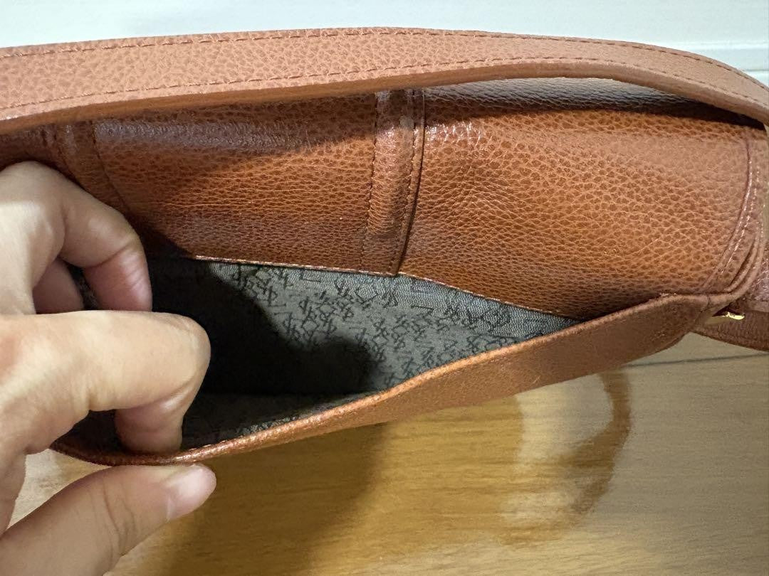 Saint Laurent Shoulder Bag Purse YSL Cassandra Leather Brown Authentic