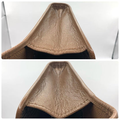 Saint Laurent Clutch Bag Second Bag YSL Cassandra Leather Brown Authentic