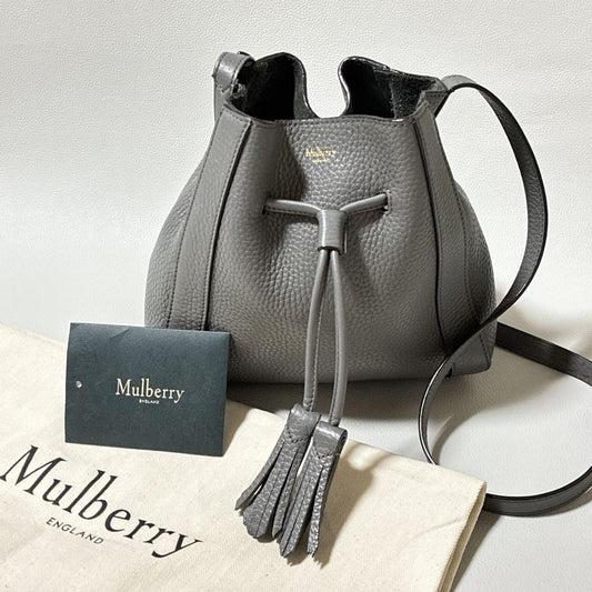 MULBERRY Shoulder Bag Purse Gray Authentic