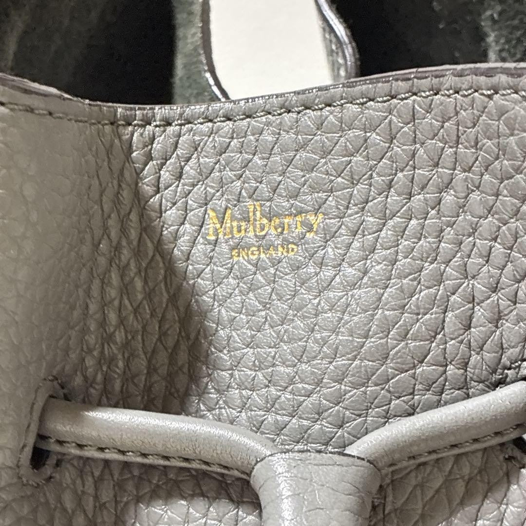 MULBERRY Shoulder Bag Purse Gray Authentic