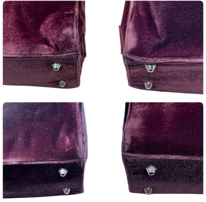 PRADA Hand Bag Tote Purse Red Brown Authentic