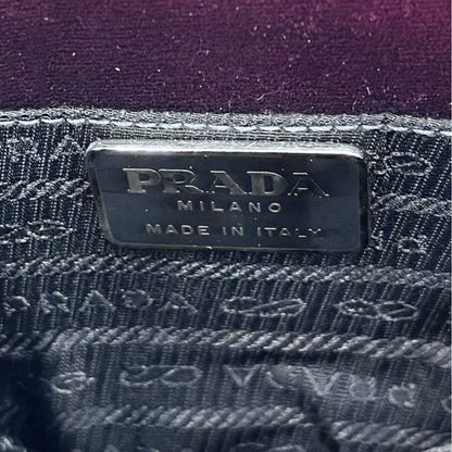 PRADA Hand Bag Tote Purse Red Brown Authentic