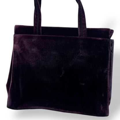 PRADA Hand Bag Tote Purse Red Brown Authentic