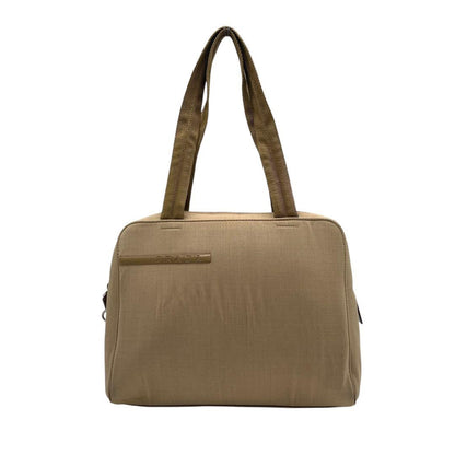 PRADA Hand Bag Tote Purse Canvas Beige Authentic