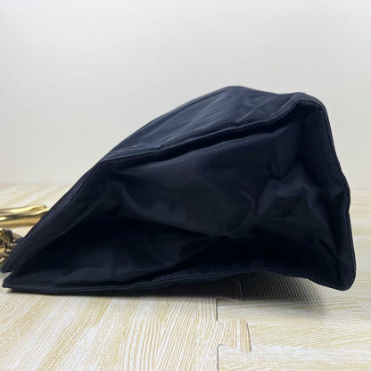 PRADA Hand Bag Tote Purse Logo Nylon Navy Authentic