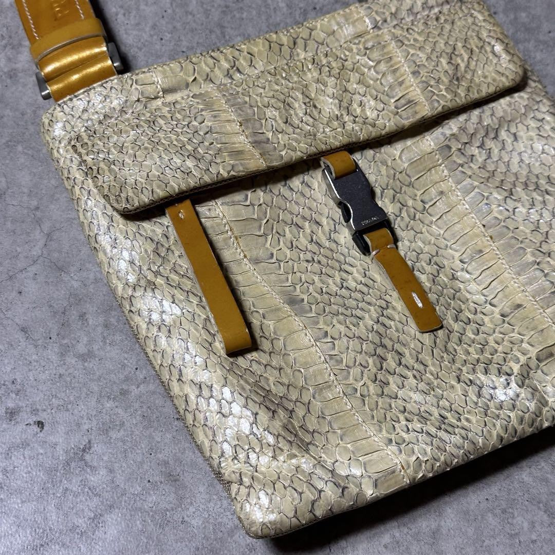 PRADA Shoulder Bag Purse Beige Authentic