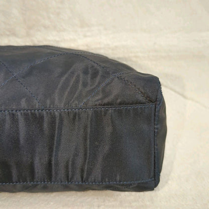 PRADA Shoulder Bag Purse Logo Nylon Navy Authentic