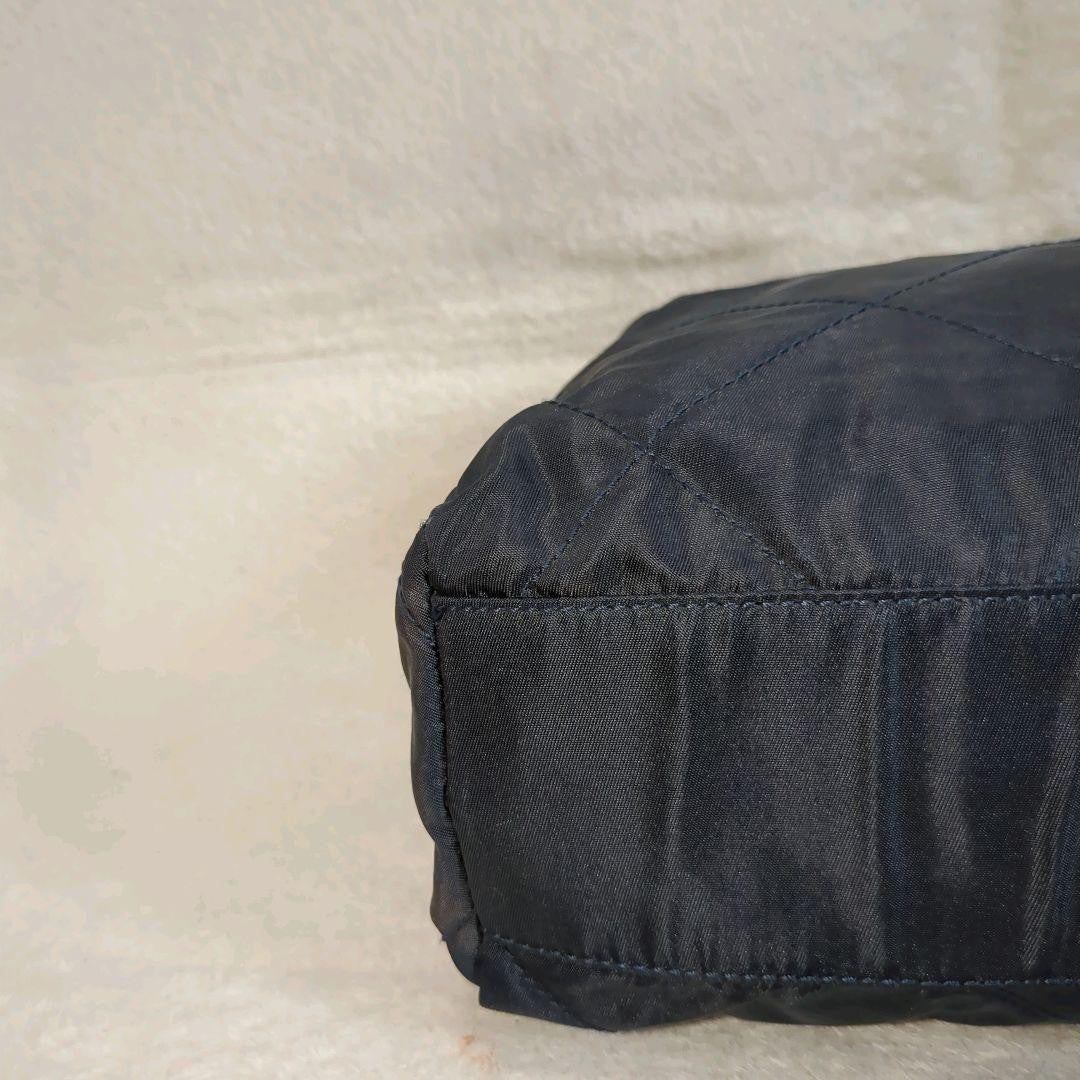 PRADA Shoulder Bag Purse Logo Nylon Navy Authentic