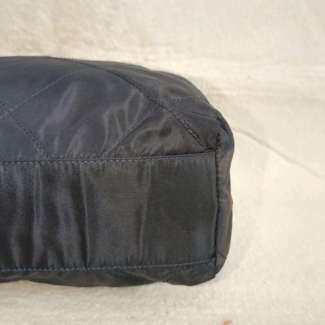PRADA Shoulder Bag Purse Logo Nylon Navy Authentic