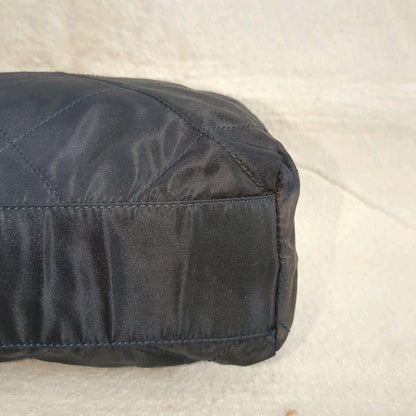 PRADA Shoulder Bag Purse Logo Nylon Navy Authentic