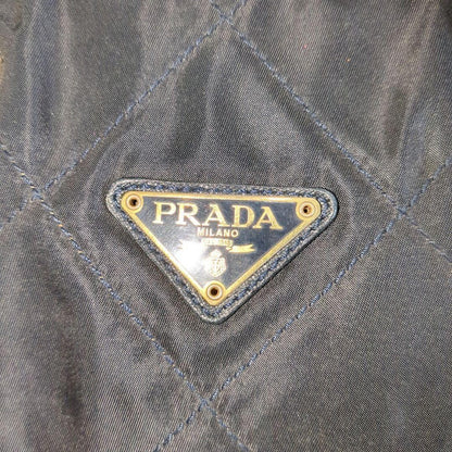 PRADA Shoulder Bag Purse Logo Nylon Navy Authentic