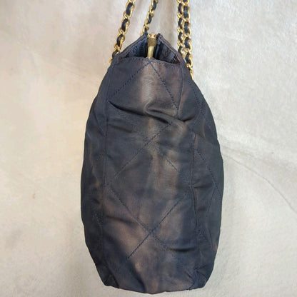 PRADA Shoulder Bag Purse Logo Nylon Navy Authentic