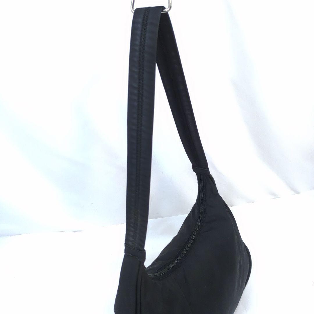 PRADA Shoulder Bag Purse Logo Nylon Black Authentic