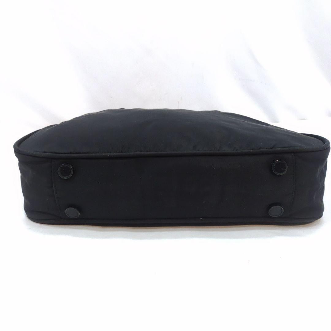 PRADA Shoulder Bag Purse Logo Nylon Black Authentic