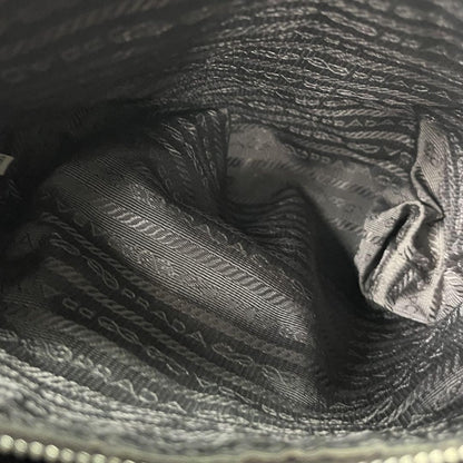 PRADA Hand Shoulder Bag Tote Purse 2way Nylon Leather Black Authentic