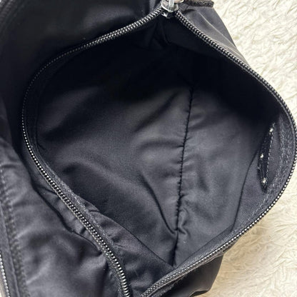 PRADA Shoulder Camera Bag Purse Logo Nylon Leather Black Authentic
