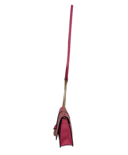 Chloe Shoulder Bag Purse ALPHABET Shocking Pink Authentic