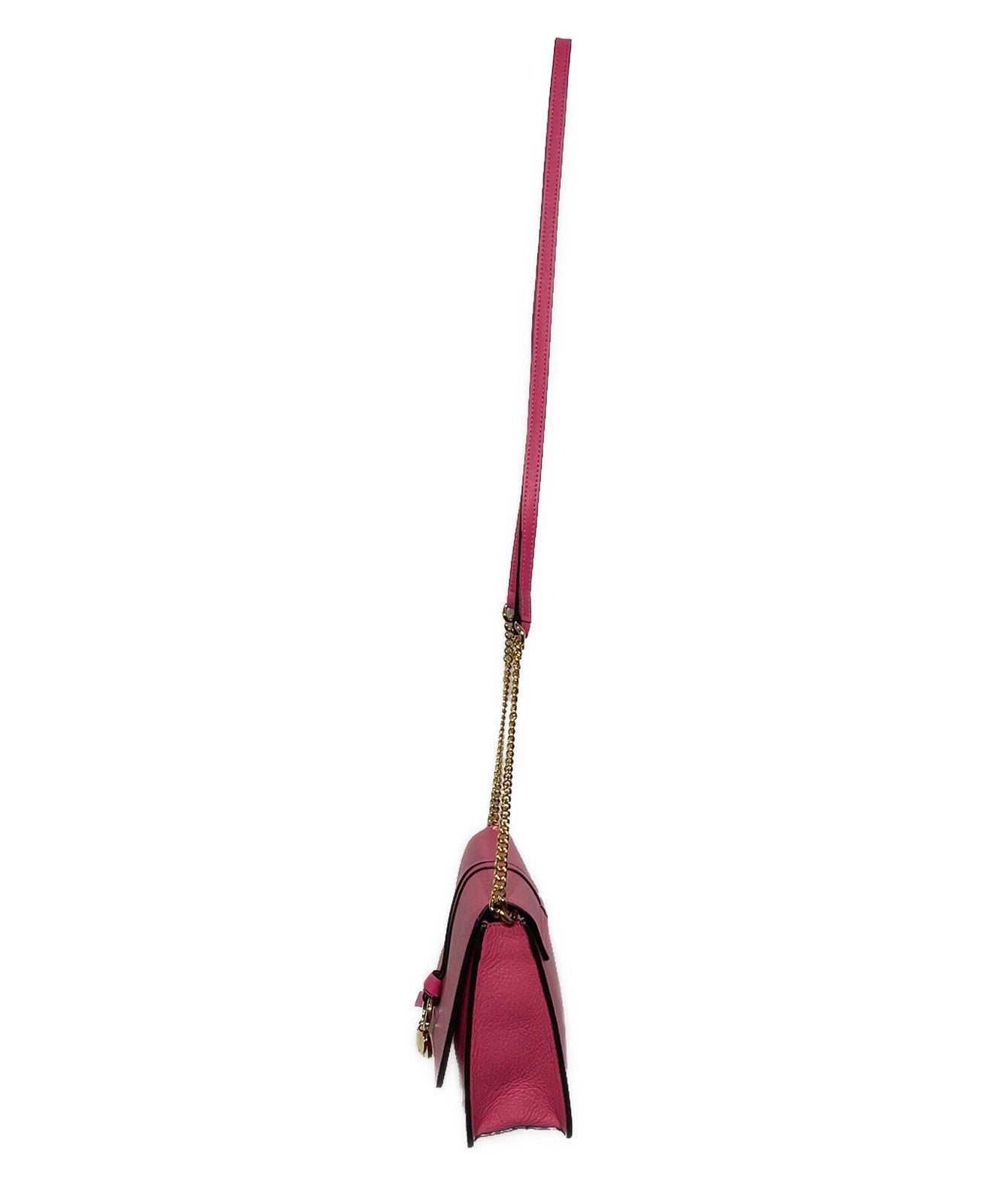 Chloe Shoulder Bag Purse ALPHABET Shocking Pink Authentic