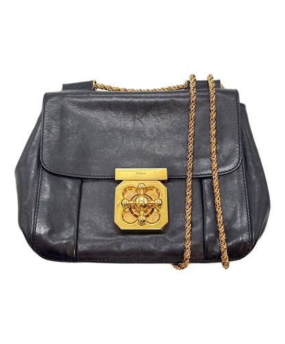 Chloe Shoulder Bag Purse Chain Elsie Black Authentic