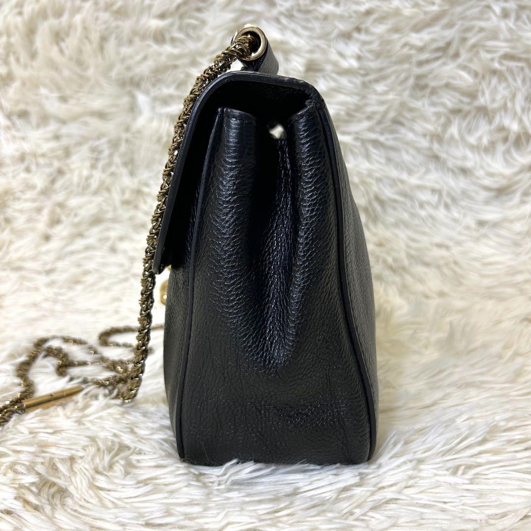 Chloe Shoulder Bag Purse 2way Elsie Leather Black Authentic