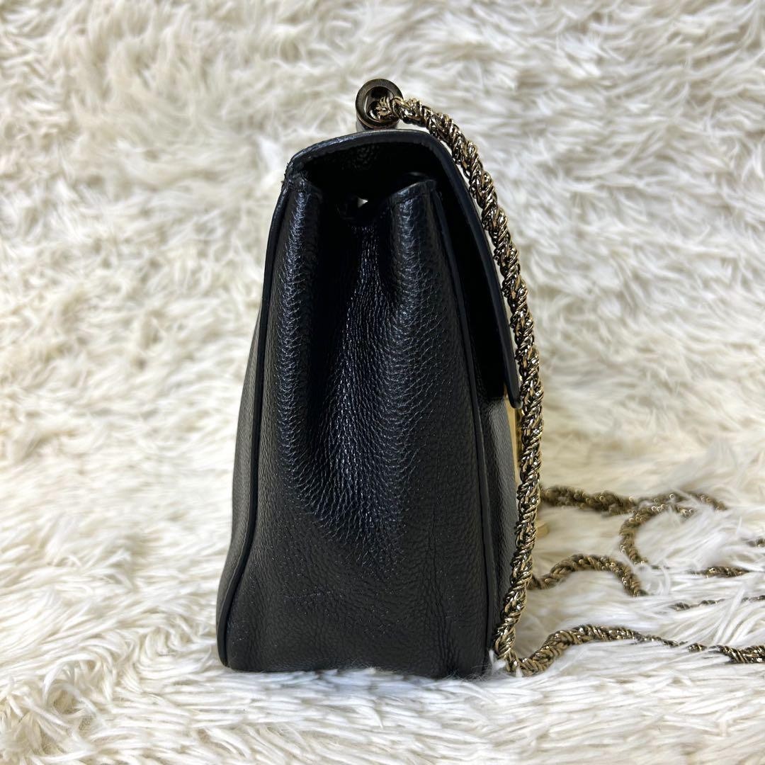 Chloe Shoulder Bag Purse 2way Elsie Leather Black Authentic
