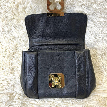 Chloe Shoulder Bag Purse 2way Elsie Leather Black Authentic