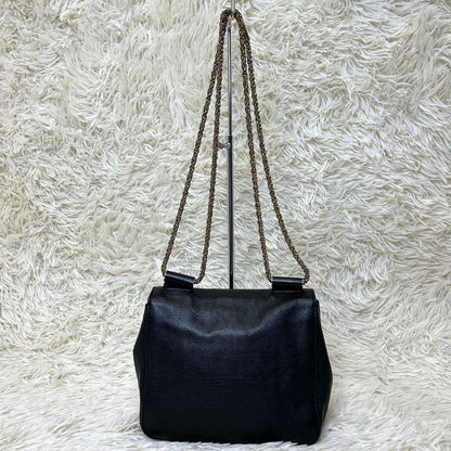 Chloe Shoulder Bag Purse 2way Elsie Leather Black Authentic