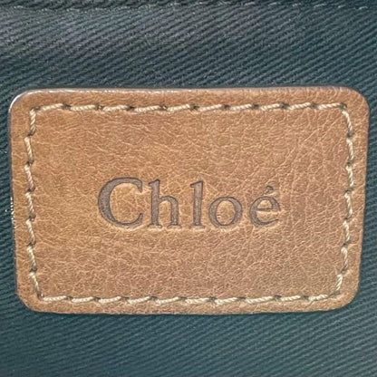 Chloe Hand Shoulder Bag Tote Purse 2way Paraty Leather Brown Authentic