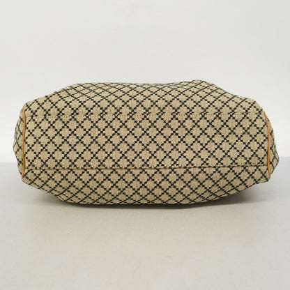 GUCCI Hand Bag Tote Purse Diamante Canvas Beige Authentic