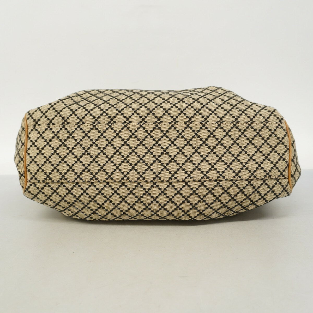 GUCCI Hand Bag Tote Purse Diamante Canvas Beige Authentic