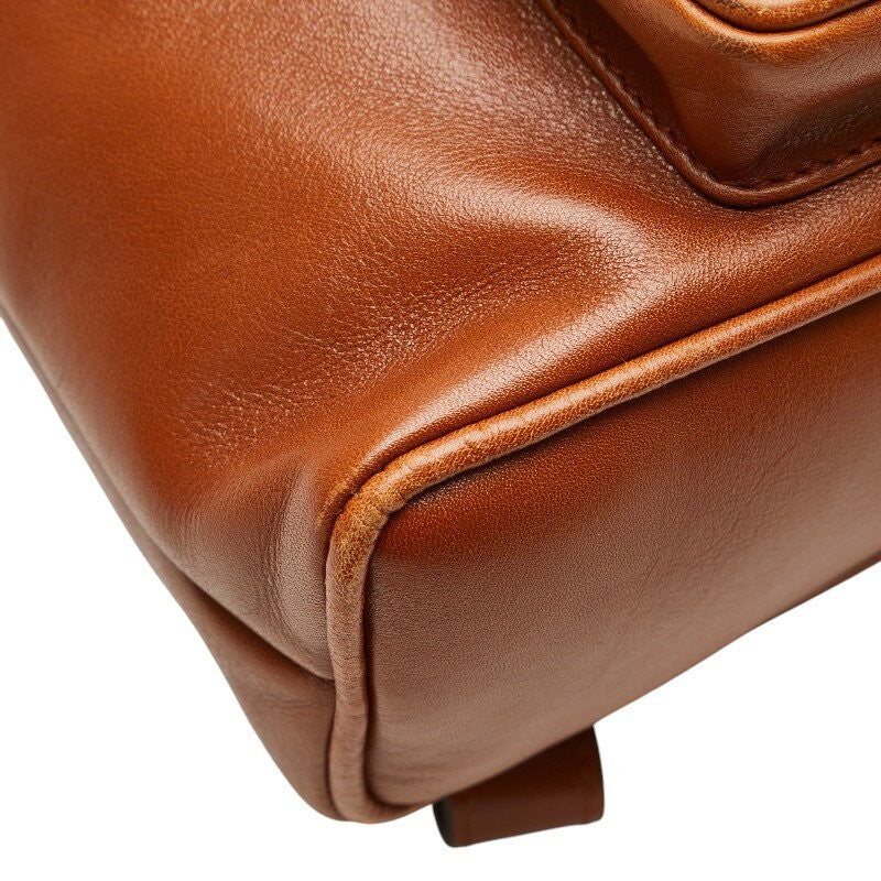 GUCCI Backpack Bamboo Leather Brown Authentic