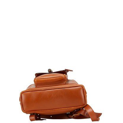 GUCCI Backpack Bamboo Leather Brown Authentic
