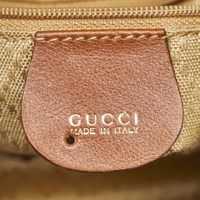 GUCCI Backpack Bamboo Leather Brown Authentic