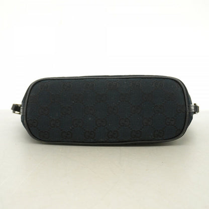 GUCCI Accessory Pouch Hand Pouch GG Canvas Black Authentic