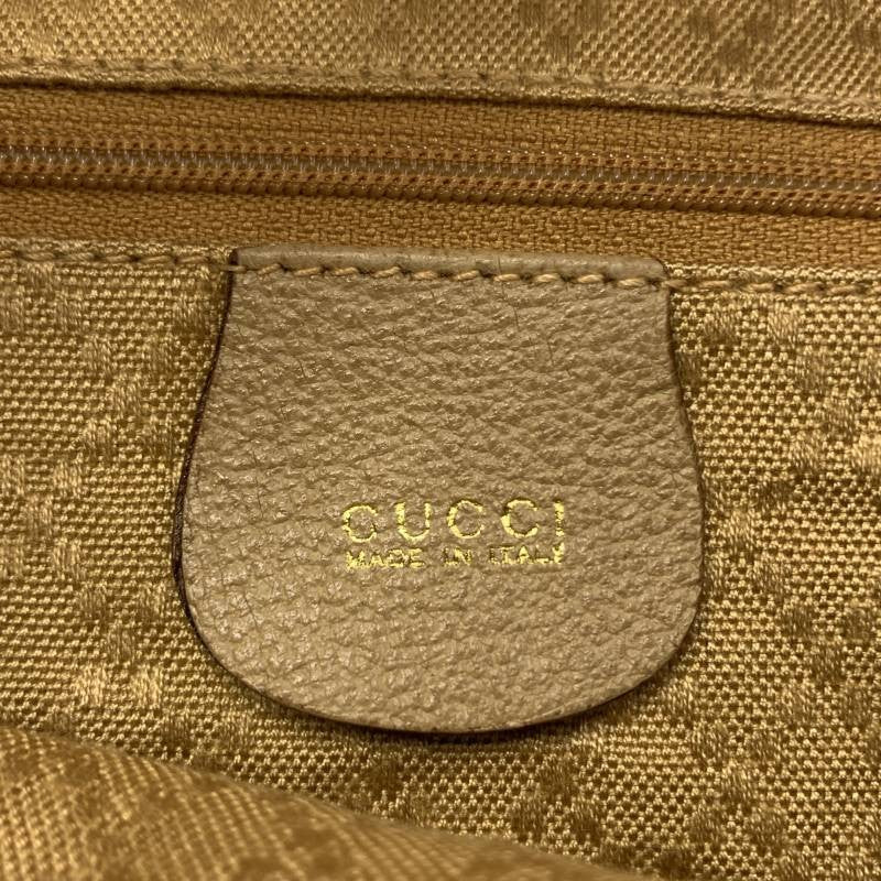 GUCCI Backpack Bamboo Suede Beige Authentic