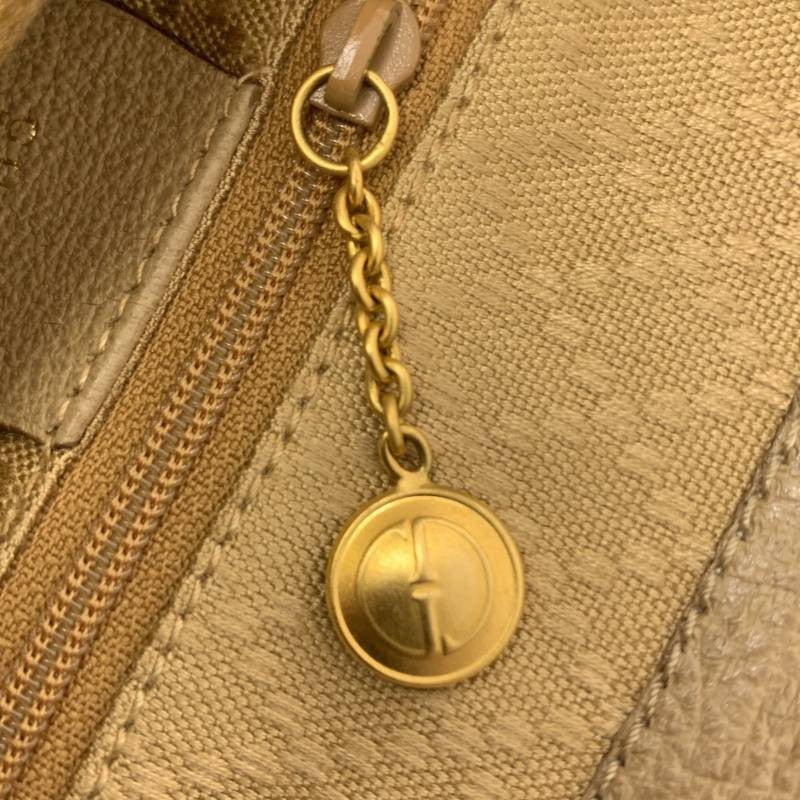GUCCI Backpack Bamboo Suede Beige Authentic