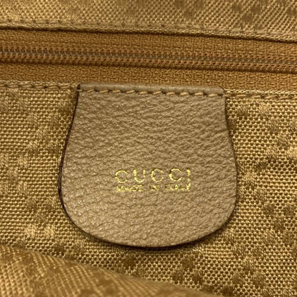 GUCCI Backpack Bamboo Suede Beige Authentic