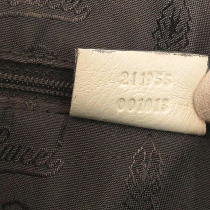 GUCCI Hand Bag Tote Purse GG Canvas Leather Beige White Authentic
