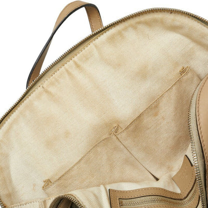 GUCCI Hand Bag Tote Purse GG Supreme PVC Leather Beige Brown Authentic