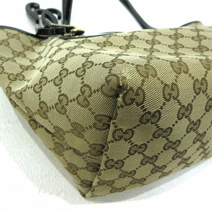 GUCCI Hand Bag Tote Purse GG Canvas Beige Authentic