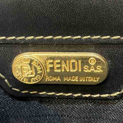 FENDI Shoulder Bag Purse FF Pecan PVC Leather Brown Authentic