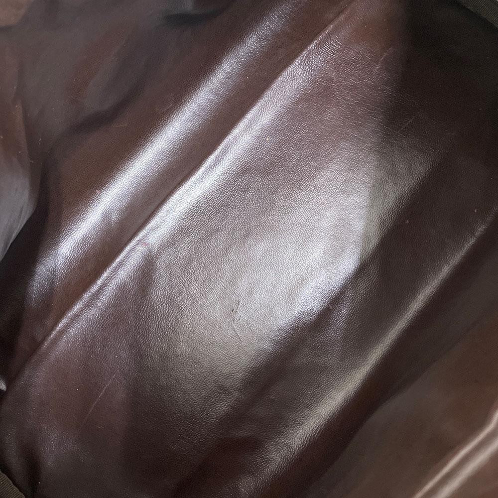 FENDI Hand Bag Tote Purse FF Zucca Patent Leather Brown Authentic
